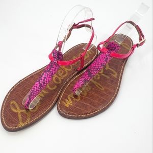 Sam Edelman pink and black Gigi sandal sz 10,  NWOT